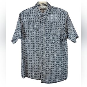 Tin Haul western shirt medium in navy/white with pearl snaps